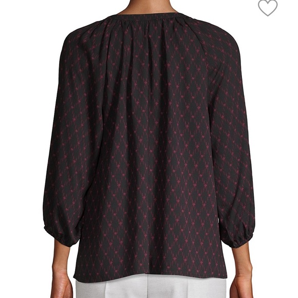 Joie Gloria Printed Splitneck Blouse - Picture 2 of 7